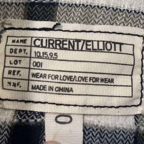 CURRENT/ELLIOT Gable Green Woodland Plaid The Perfect Button Up Shirt-0/XS - Picture 8 of 9